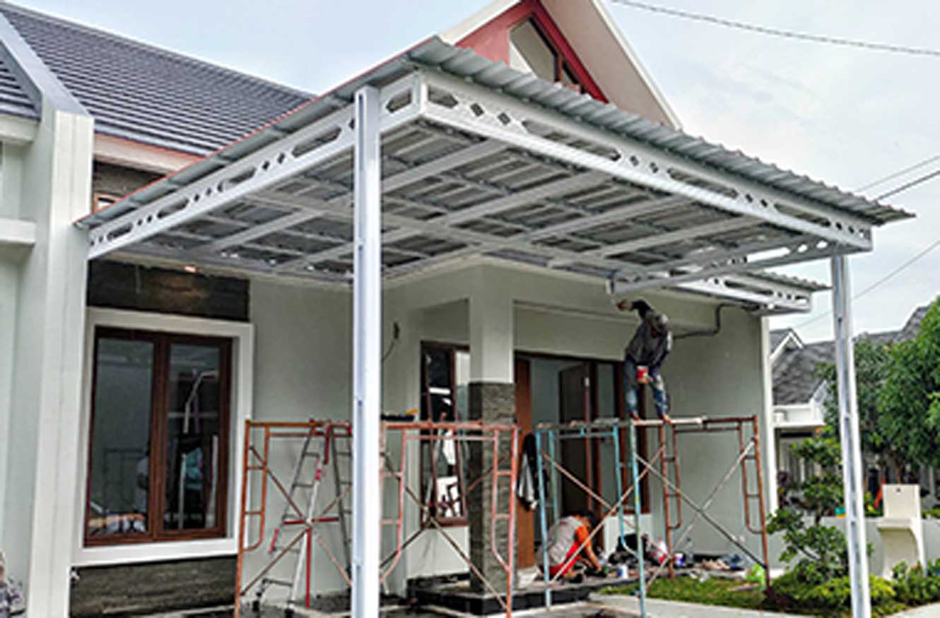 kanopi baja ringan semarang atap galvalume pasir